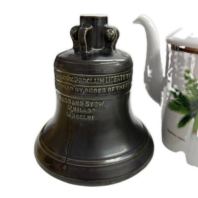 Lot of 3 Pitcher, Teapot and Whiskey Container