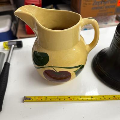 Lot of 3 Pitcher, Teapot and Whiskey Container