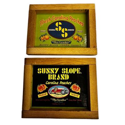 2 Carolina Peaches Signs from Sunny Slopes Gaffney, SC