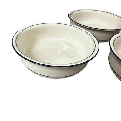 Lenox Chinastone Plue Pinstripes 3 Bowls New