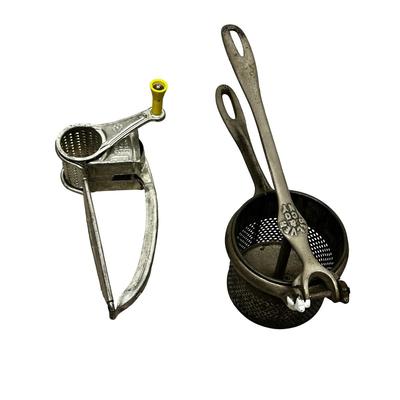 Lot of 2 Vintage Kitchen Tools- Mouli Grater and Press