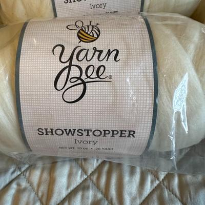 Lot of Ivory Colored Thick Yarn by Showstopper