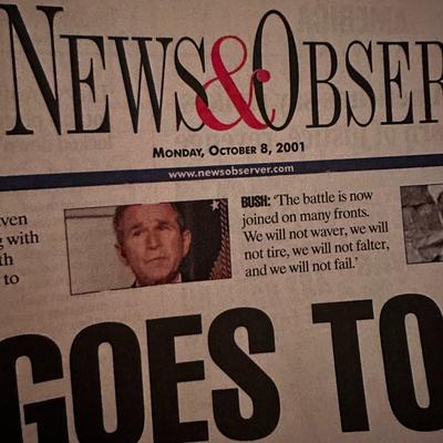 4 Vintage NewsPapers 2000/Putin/Yeltsin/Afghan