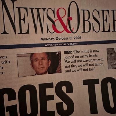 4 Vintage NewsPapers 2000/Putin/Yeltsin/Afghan