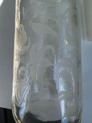 Vintage White Lidded TANG Glass Container