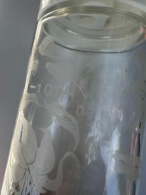 Vintage White Lidded TANG Glass Container