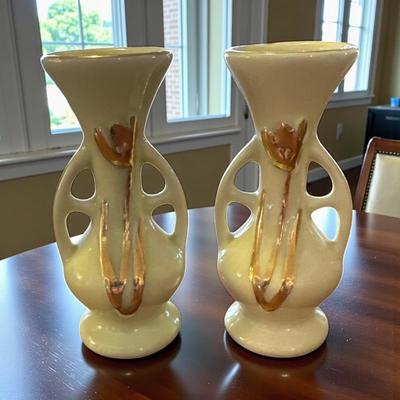 2 Matching Small Vases 5" Tall