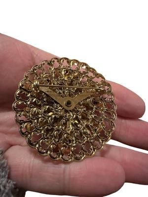 Lot of 6 Vintage Brooches, Stick Pin and Sweater Guard/Dress Clip