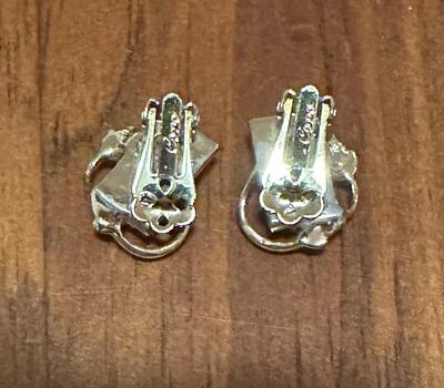 Pair of Pink Lucite Coro Brand Vintage Clip-On Earrings