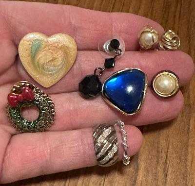 Lot of Earring Variety- Mostly Complete Pairs with Random Pieces/Rings