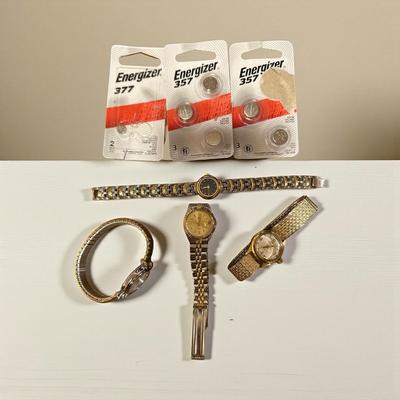 Lot of 4 Watches and Energizer Batteries