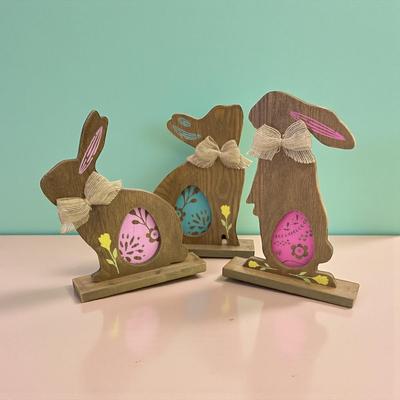 3 Adorable Freestanding Bunnies for Your Easter Decor!