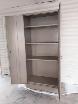 TWO DOOR METAL STORAGE CABINET
