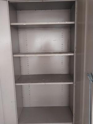 TWO DOOR METAL STORAGE CABINET
