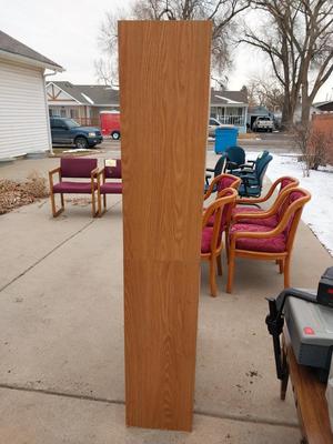 SIX SHELF WOODEN BOOKCASE
