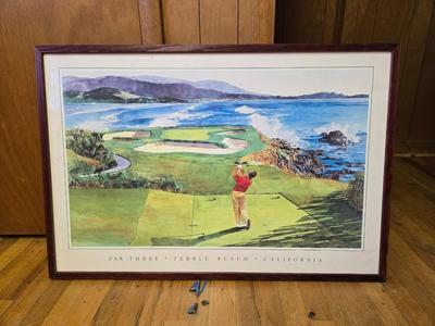 FRAMED GOLF WALL HANGING
