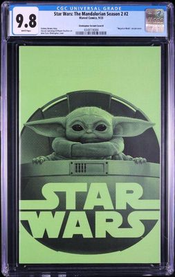 CGC-graded 9.8 copy of Star Wars: The Mandalorian Season 2 #2, Marvel Comics, September 2023, featuring the Christopher Variant Cover B...