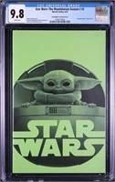 CGC-graded 9.8 copy of Star Wars: The Mandalorian Season 1 #1, featuring a green Grogu cover variant.