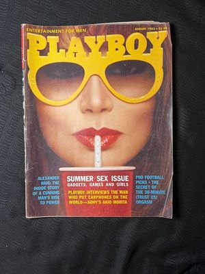 August 1982 issue of Playboy magazine, featuring the "Summer Sex Issue" cover with some light wear along the spine and edges.