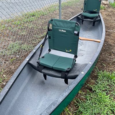 366 L.L. Bean Old Town "Guide" Canoe with Canoe Cart & 2 Paddles