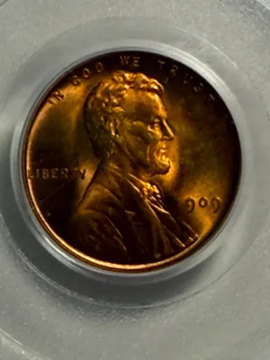 PCGS CERTIFIED 1909-VDB MS64 SUPERB RED LINCOLN CENT FIRST YEAR OF ISSUE AS PICTURED.