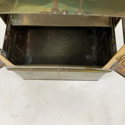 201 Antique Asian Brass Street Vendor Cart / Peddler's Chest