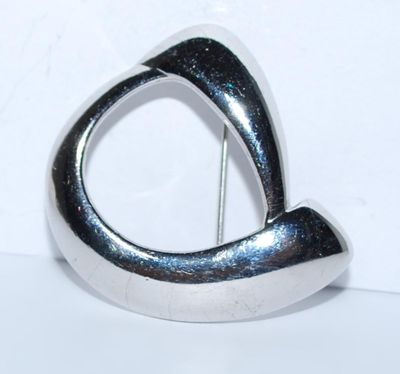 Modern Silver Colored "©MONET" BROOCH (1¾" x 1¼") with Silver Tone Setting