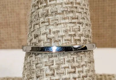 **New Arrival** Size 8¼ Sideways Clear Square Stone RING with Enameled Blue/Green "Spikes" on a Silver Tone Setting and Band...