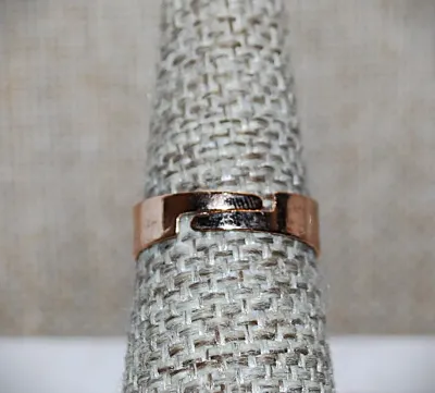 **NEW ARRIVAL** Size 7-7½ Champagne Colored PEAR STONE RING with Full Clear Stones Surround on a Rose Gold SPLIT BAND (2.4g)