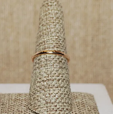 Size 7¼ Triple BAGUETTES RING with Green, Blue & Purple Stones on a Gold Tone Band (2.4g)