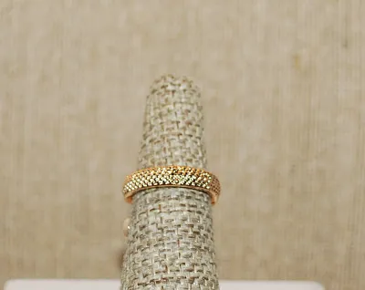 Size 5½ Groove-Like SCALES SNAKE RING in an All Gold Tone Color & Setting (6.9g)