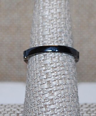 Size 10 Marked .925 Interesting "BLUE on BLUE" Rectangle "Panel" of Stones RING with Large Oval Center Stone & 8...