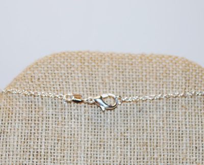 Silver Tone PENDANT (1¾" x 1") on a Silver Tone Necklace Chain 18" L