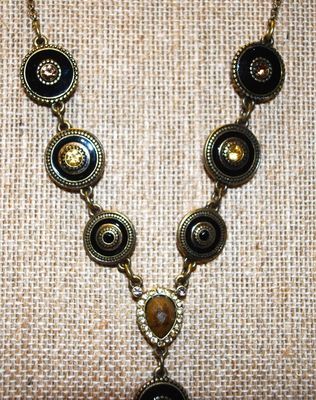 Roman Style Circles Necklace 10" L