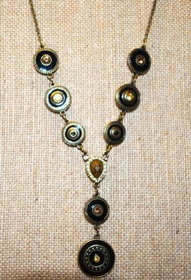 Roman Style Circles Necklace 10" L