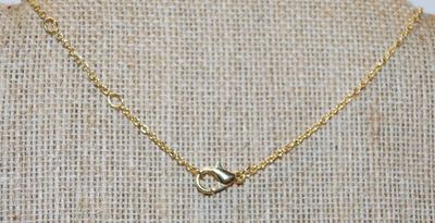 Silver "Outhouse" PENDANT (¾" x ¼") on a Gold Tone Adjustable Necklace Chain 18-14" L