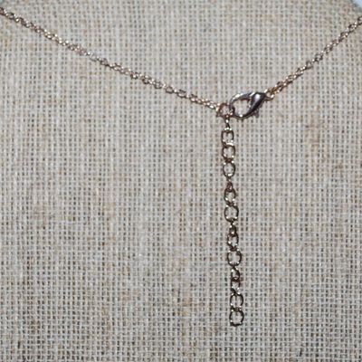 Pink & Gold Color Elongated Starfish PENDANT (1" x ¾") on a Gold Tone Necklace Chain 16" L