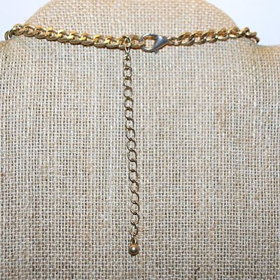 Very Pretty Robin's Egg BLUE NECKLACE with 5 "Flowers" and Triple Metal Dangles and Gold Tone Chain and Lobster Clasp...