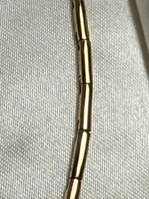 LADIES ESTATE 14K YELLOW GOLD NEVER WORN 18" DIAMOND V-SHAPED NECKLACE 15.4 PENNYWEIGHTS AND APPROX 1-CARAT DIAMONDS.