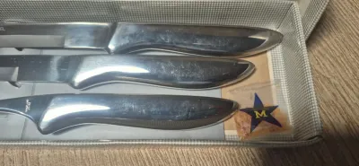 Sale Photo Thumbnail #351: 3 Pcs. Stainless Steel Carving Set ~ original box