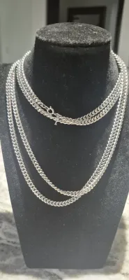 Sale Photo Thumbnail #257: 5 Fashionable Necklaces ~ All unique
2 silver ones alone are 24" long