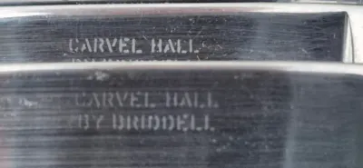Sale Photo Thumbnail #278: Carvel Hall by Bridell ~ set 6 steak Knives `/ ivory handles w/ silver overlay & stainless blades
ivory like handles are wrapped with sterling overlay
very impressive set , includes case