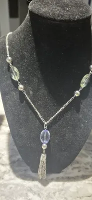 Sale Photo Thumbnail #33: 5 Fashionable Necklaces ~ All unique
2 silver ones alone are 24" long