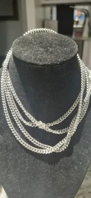Sale Photo Thumbnail #302: 5 Fashionable Necklaces ~ All unique
5 Fashionable Necklaces ~ All unique
2 silver ones alone are 24" long