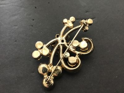 Purple and Aurora Borealis Vintage Brooch