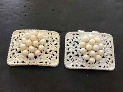 Metal Tiptoe Vintage White Shoe clips