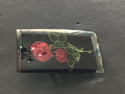Lucite Reverse Carved By Gem Tone