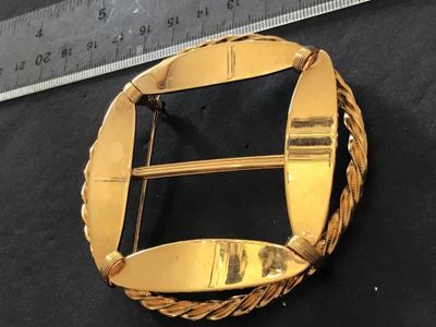 Jumbo Statement Gold Tone Statement Brooch