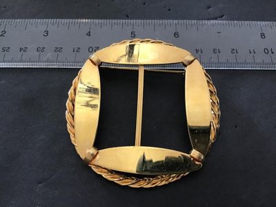 Jumbo Statement Gold Tone Statement Brooch