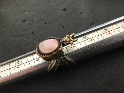 Hand Crafted Beetle Bug Stone Ring